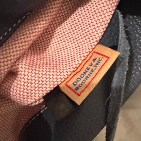 Vintage Dooney and Bourke Pebble Annalise Logo Loc Sack Hobo Bag Purse Blue - Picture 5 of 7